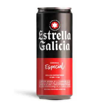 Lata de cerveza Estrella Galicia